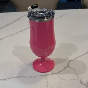 Vibrant Pink Insulated Goblet with Lid